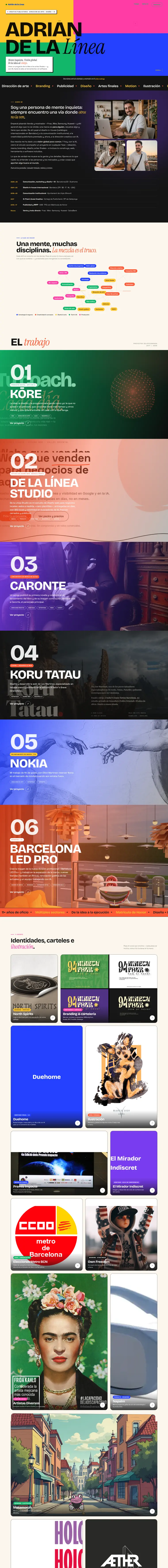 Captura de la web de Adrian de la Línea