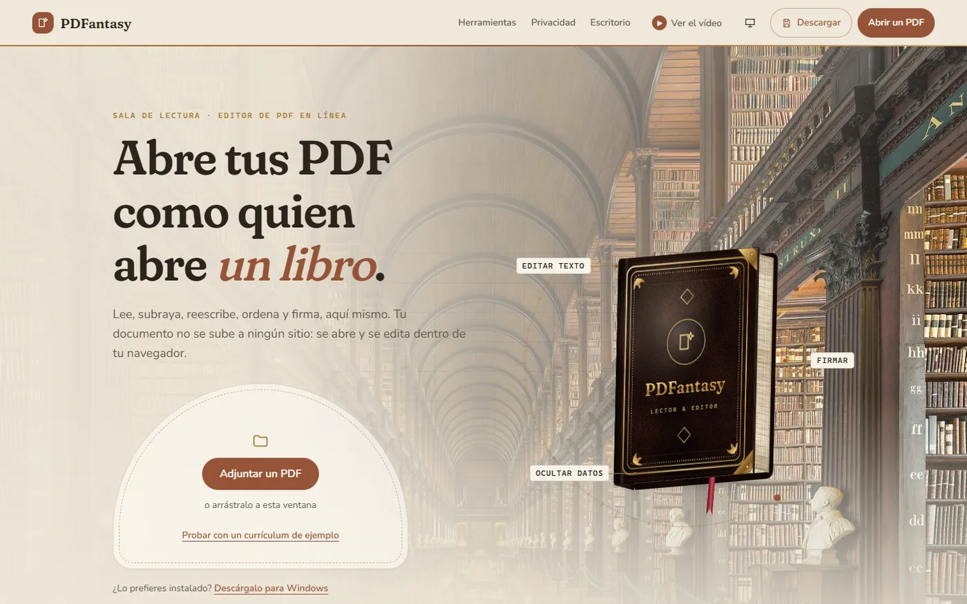 PDFantasy, editor de PDF